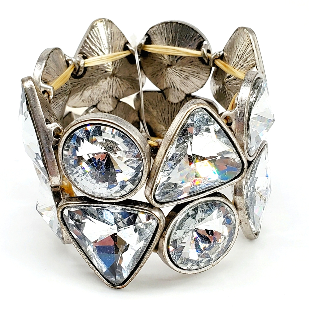 LARGE Rhinstone Chunky Statement Bracelet